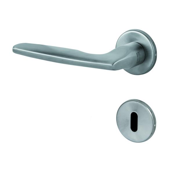  Conjunto Fechadura 757 Interna Inox Lixado Inox 55 mm La Fonte 