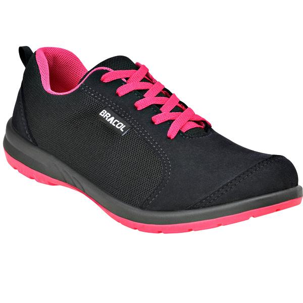  Tênis Amarrar Nylon Preto com Biqueira Plástico Bracol Ultralev 